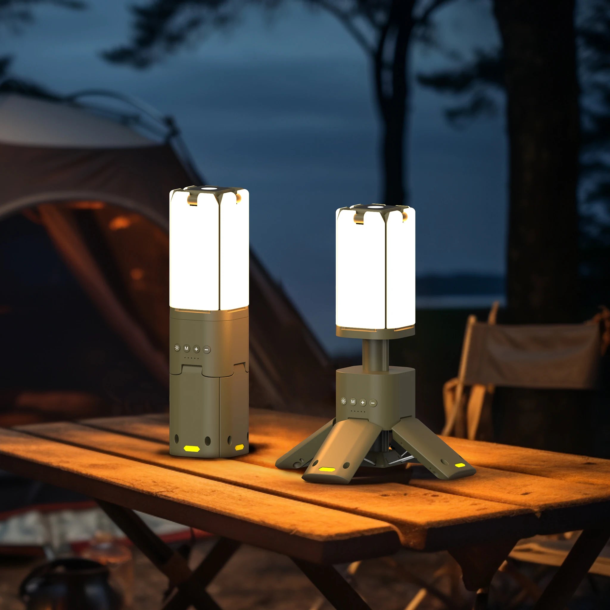 lampe de tente super lumineuse rechargeable pour camping et randonnée - vue 1 sur 8