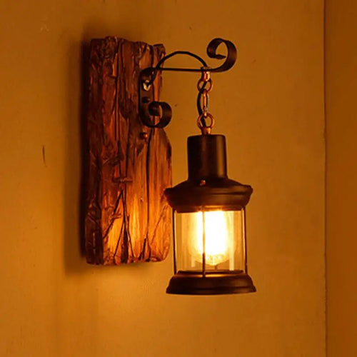 applique murale industrielle en verre pour intérieur vintage
