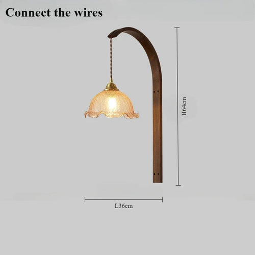 lampe moderne en bois de noyer avec lumière led décorative - vue 22 sur 21