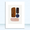 affiche murale aquarelle abstraite géométrique décoration nordique