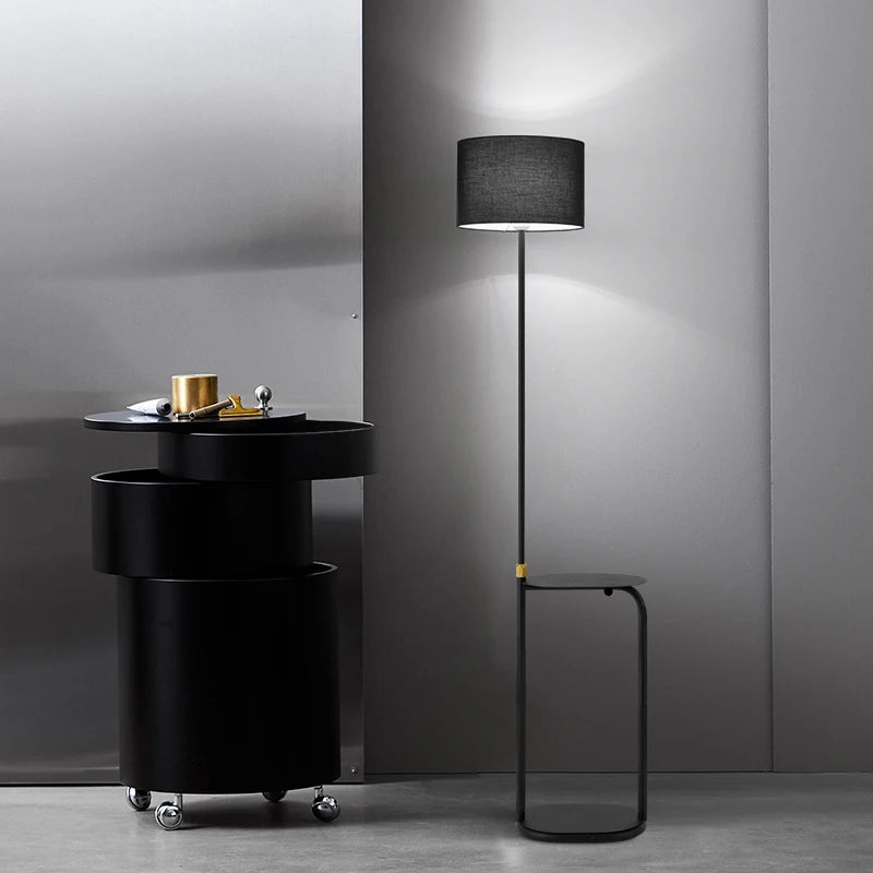 lampadaire minimaliste multifonctionnel avec interrupteur à pied - vue 3 sur 7