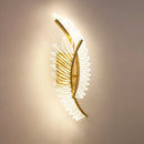 applique murale nordique art moderne plume luxe décor aile