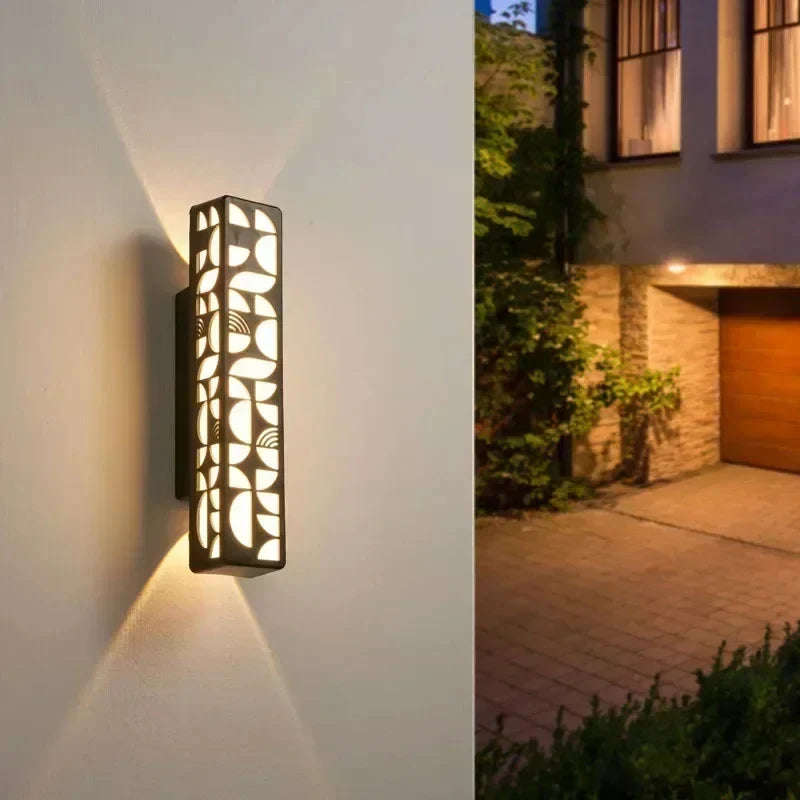 Lumière extérieure étanche rectangulaire rétro applique murale 85-265V jardin maison décorative applique murale lampara de pared porche lampe - vue 3 sur 8