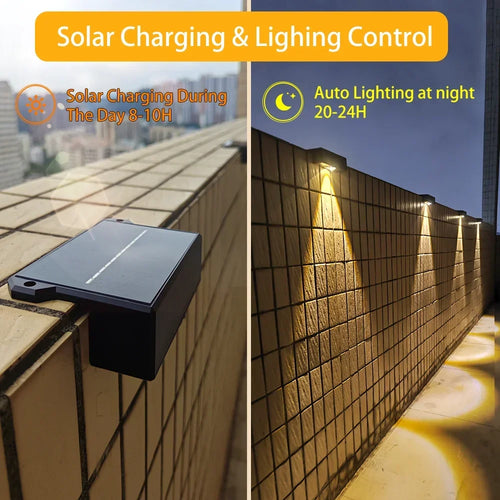 lampes solaires extérieures à led ultra lumineuses pour jardin - vue 5 sur 6
