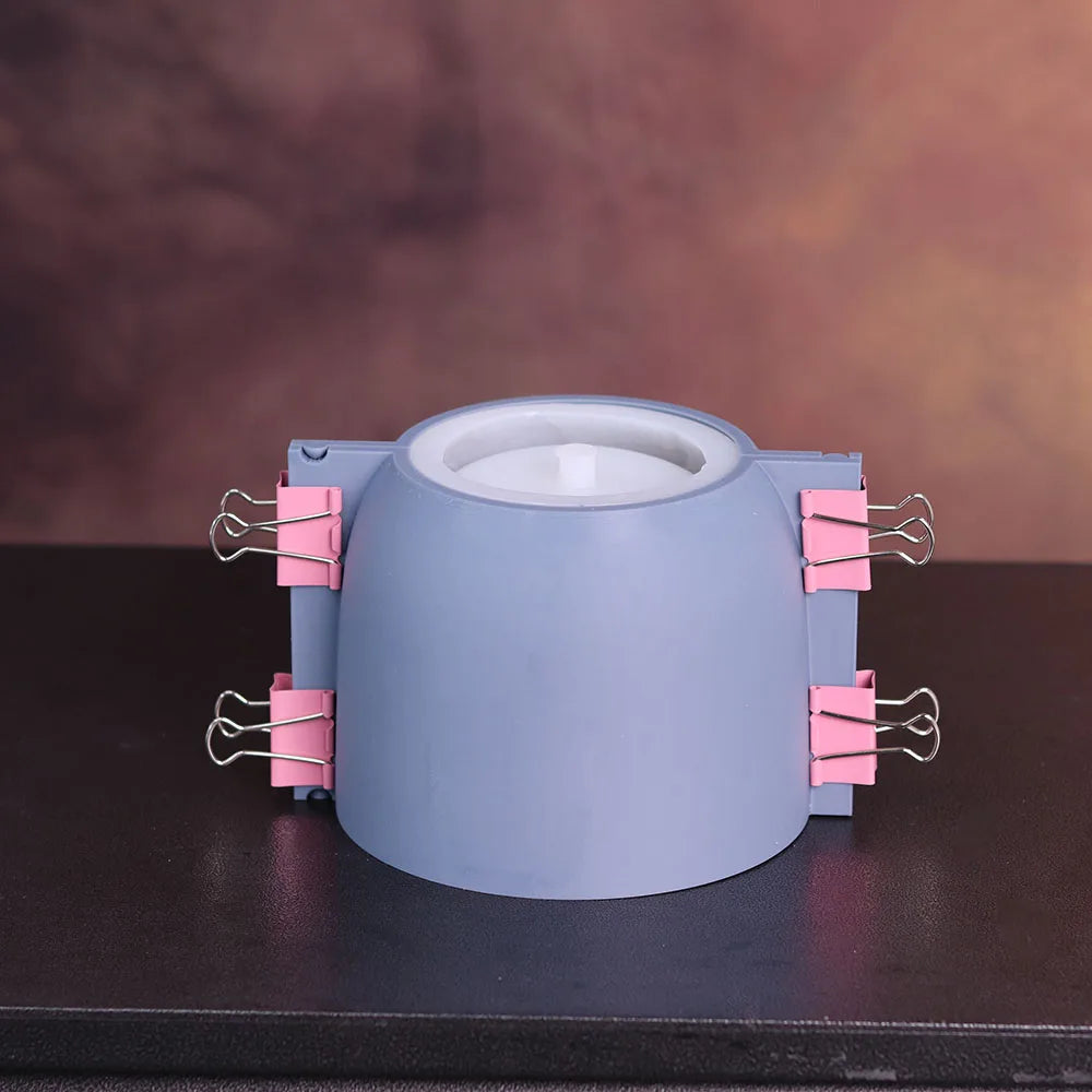moule silicone pot fleurs béton motif vintage grand format - vue 3 sur 15