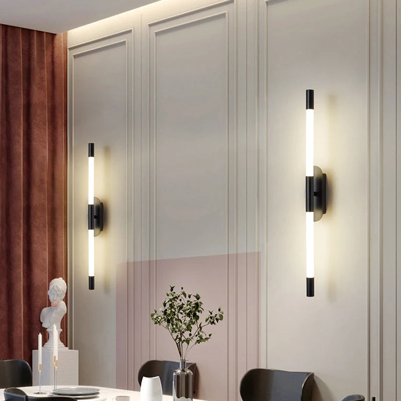 applique murale modernes à double tête minimalistes et créatives led - vue 5 sur 8