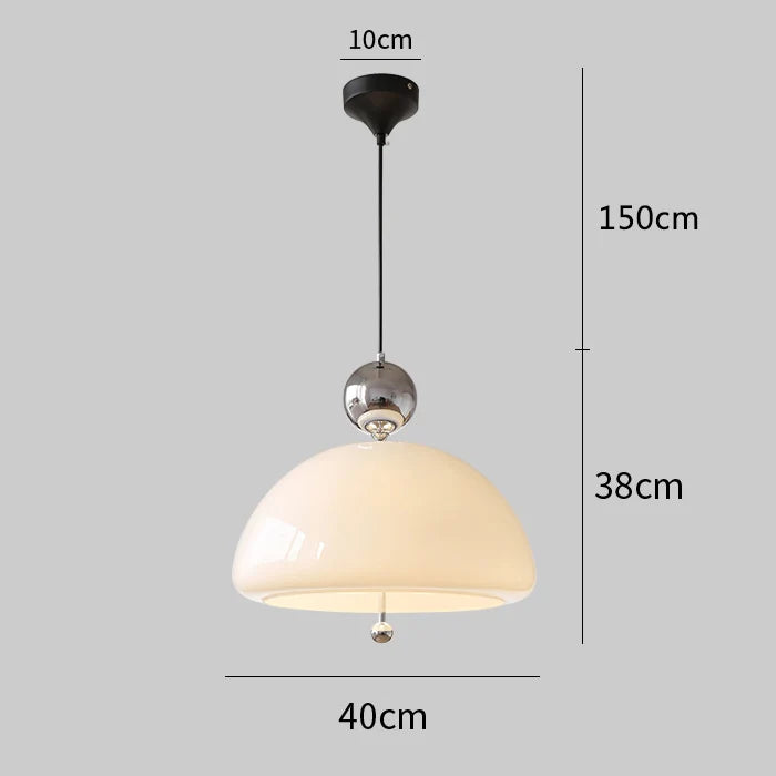 suspension bauhaus en verre blanc style médiéval pour intérieur élégant - vue 9 sur 11
