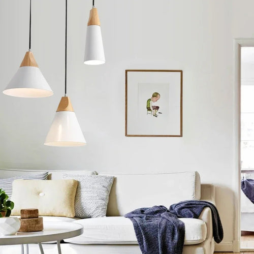 suspension en bois et fer pour un éclairage moderne - vue 5 sur 20