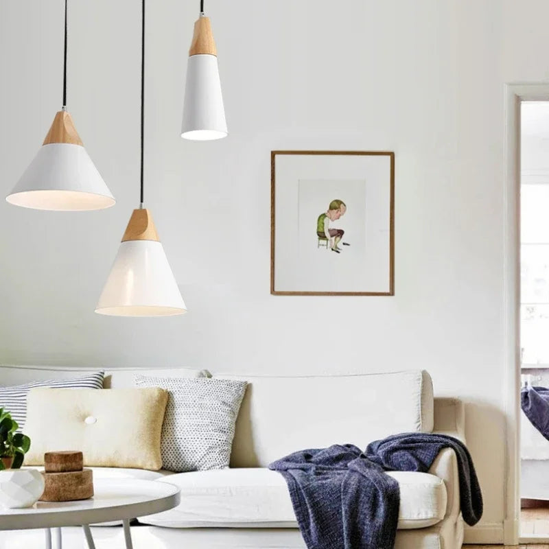 suspension en bois et fer pour un éclairage moderne - vue 4 sur 20
