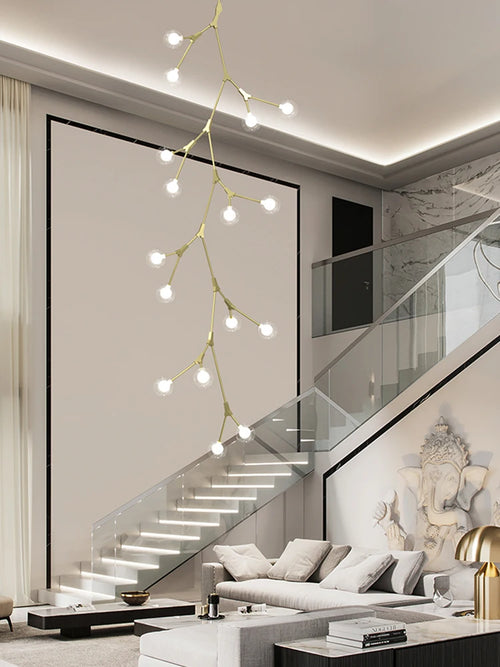lustre moderne en verre pour intérieur nordique élégant - vue 2 sur 15