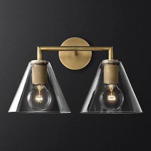 applique murale rétro américaine en verre avec éclairage led - vue 17 sur 18