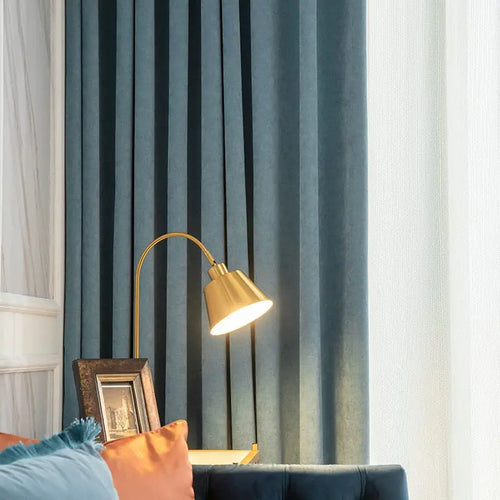 Rideau velours chenille occultant épais style moderne