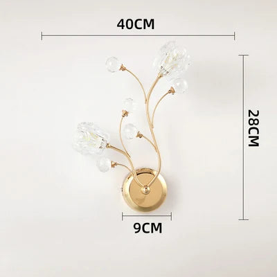 applique murale en cristal doré pour intérieur décoratif - vue 12 sur 11