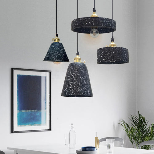 lustre suspendu en ciment éclairage rétro pour intérieur - vue 2 sur 10