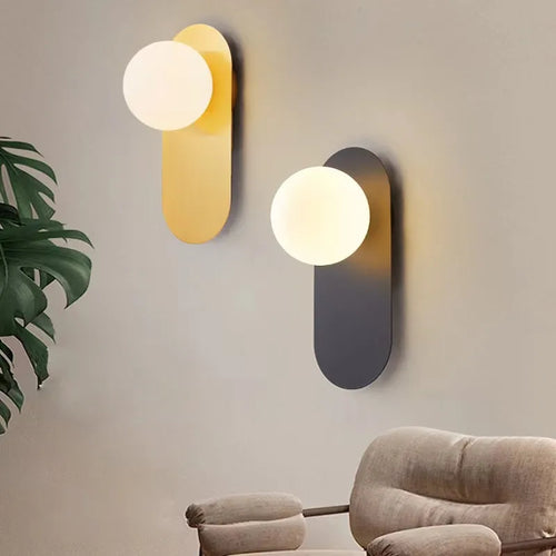 Appliques murales LED d'intérieur design arrondi avec boule - vue 2 sur 12