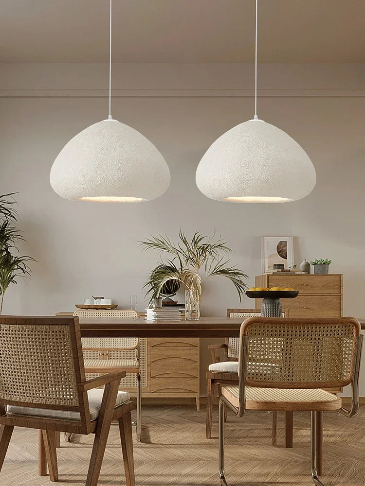 Handmade Wabi-Sabi Restaurant Pendant Light Nordic Cream Style Bar Table Lamp Designer Bedroom Lighting Deco LED Loft Chandelier - vue 3 sur 11