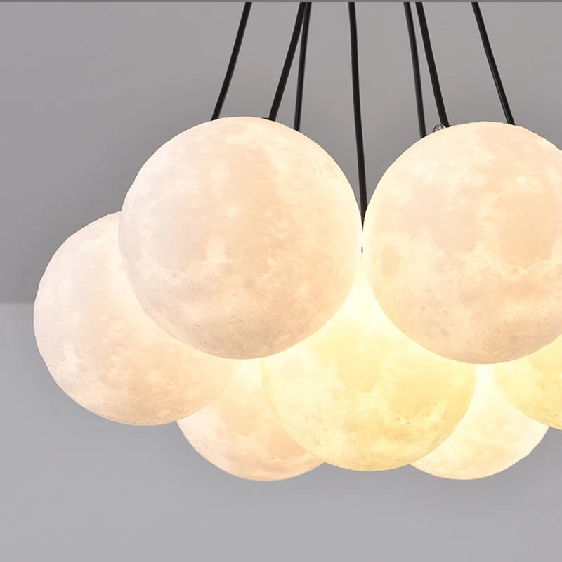 lustre moderne pour enfants avec suspension à bulles et télécommande - vue 4 sur 18