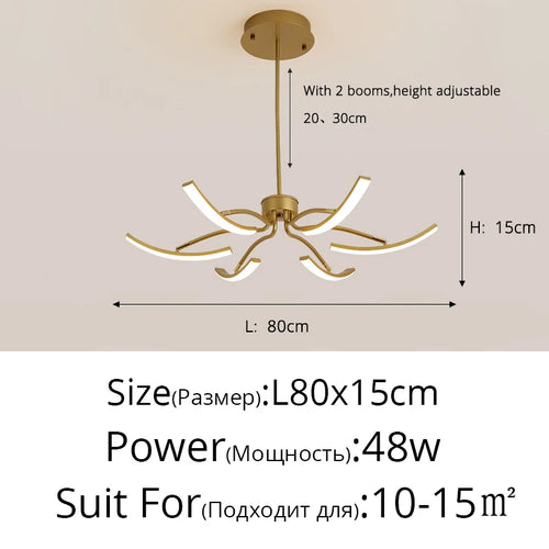 lustre led moderne éclairage intérieur lampes luminaires - vue 13 sur 18
