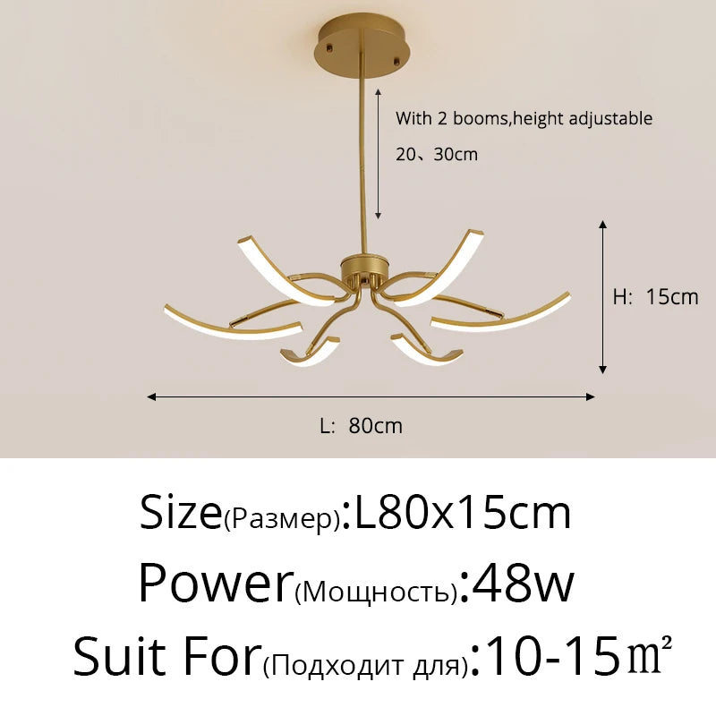 lustre led moderne éclairage intérieur lampes luminaires - vue 13 sur 18
