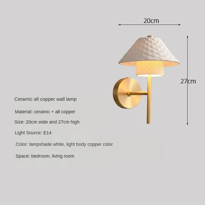 lampe de bureau en céramique et cuivre design moderne angle réglable - vue 7 sur 12