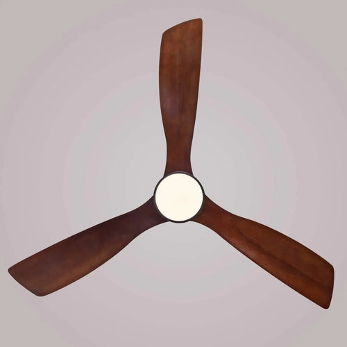 ventilateur de plafond bois 3 pales avec lumière et télécommande - vue 4 sur 8