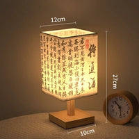 lampe de bureau à led style chinois avec prise usb et intensité variable