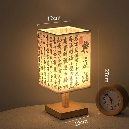 lampe de bureau à led style chinois avec prise usb et intensité variable