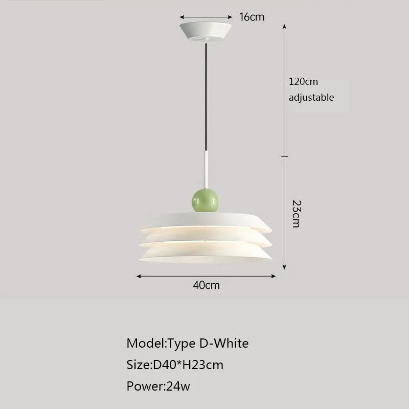 Suspension nordique led décoration maison éclairage intérieur - vue 13 sur 18