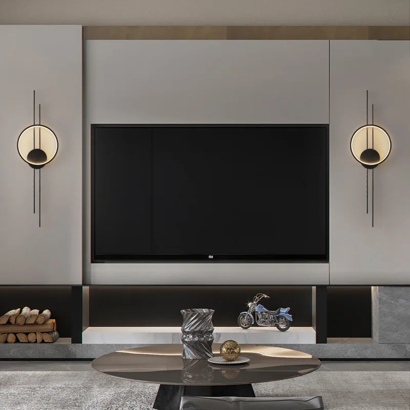 applique murale en laiton minimaliste trois intensités art déco - vue 5 sur 8