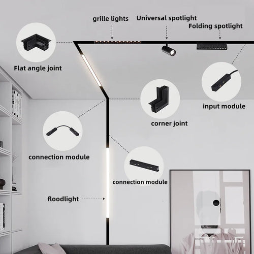spot led magnétique pour éclairage intérieur moderne - vue 6 sur 28