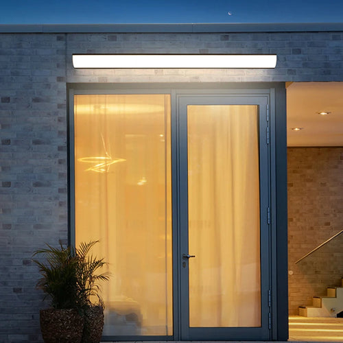 applique murale extérieure à led étanche effet lave-mur moderne - vue 6 sur 10