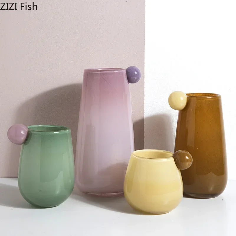 vase en verre bonbon pour décoration florale esthétique - vue 3 sur 10