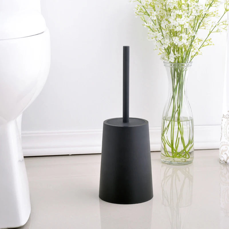 brosse de toilette moderne avec couvercle design élégant accessoires de nettoyage - vue 1 sur 9