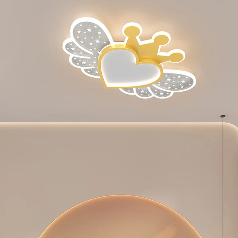 lustre led ultra lumineux moderne nordique avec décoration d'amour - vue 4 sur 17
