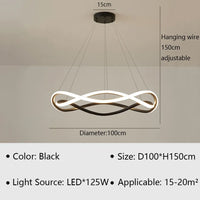 suspension à led moderne pour décoration intérieure élégante
