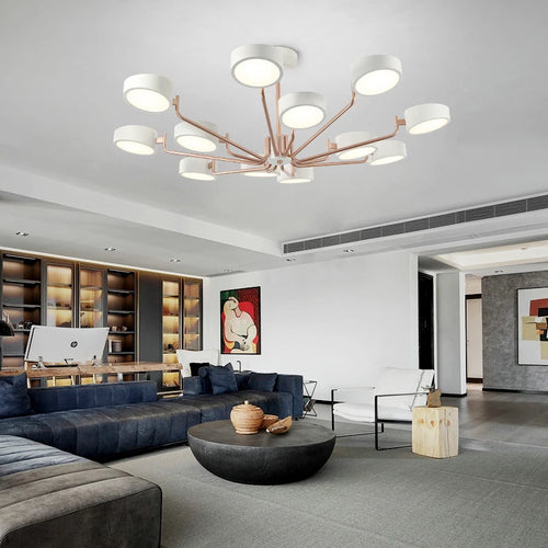 lustre moderne simple pour éclairage intérieur design élégant - vue 5 sur 18