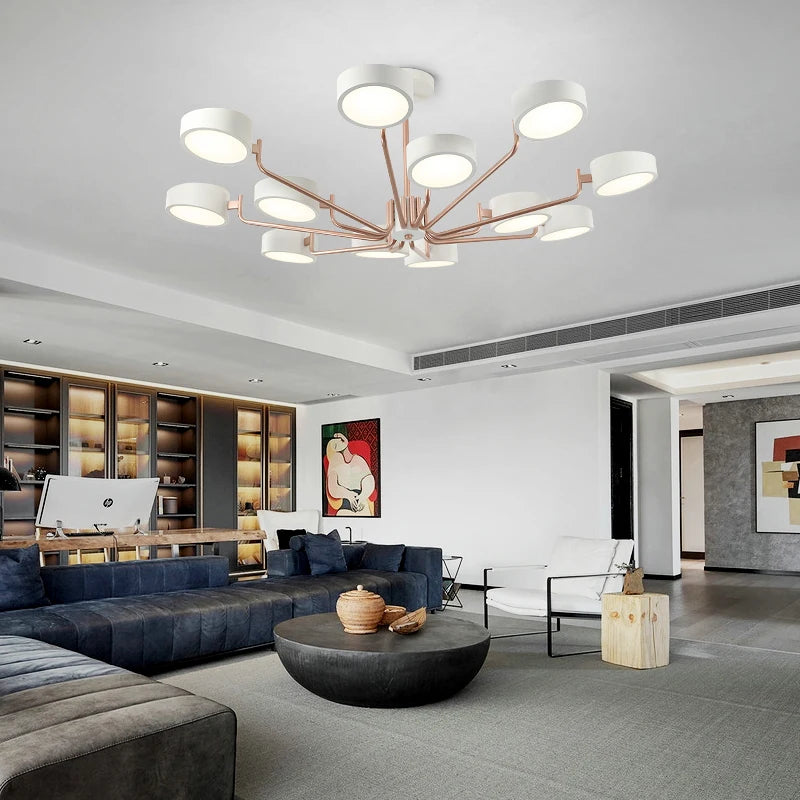 lustre moderne simple pour éclairage intérieur design élégant - vue 4 sur 18
