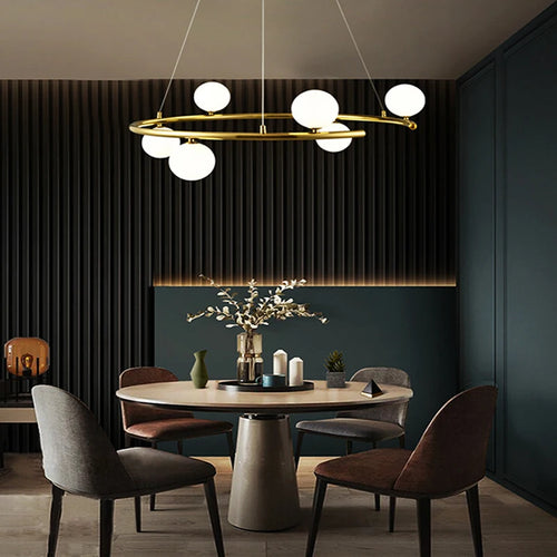 lustre créatif en fer et verre pour décoration élégante - vue 2 sur 16