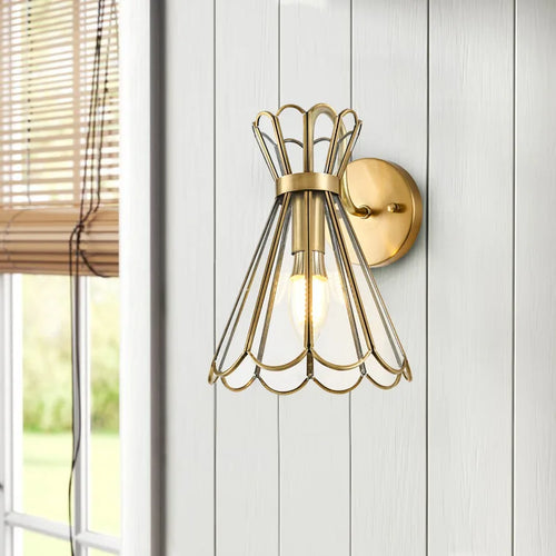 Applique murale LED de luxe entièrement en cuivre - vue 3 sur 7