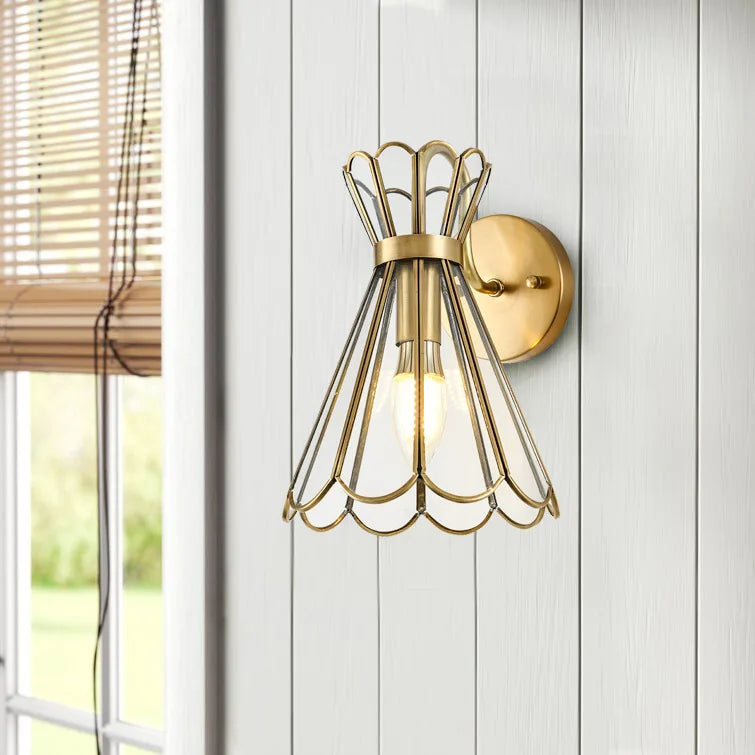 Applique murale LED de luxe entièrement en cuivre - vue 3 sur 7