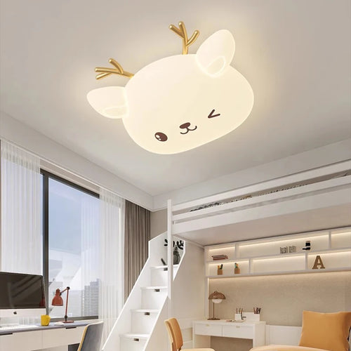 plafonnier nordique faon pour chambre d'enfant moderne et chaleureuse - vue 5 sur 8