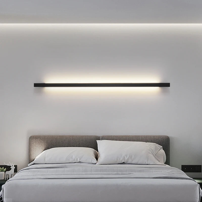applique murale à bande led minimaliste moderne et créative - vue 6 sur 16