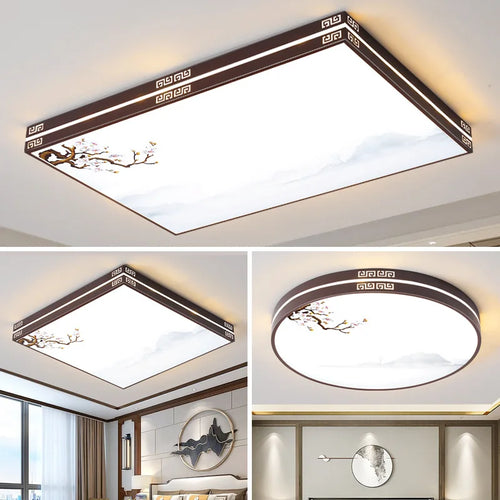 lustre rectangulaire à led pour éclairage intérieur moderne - vue 4 sur 14