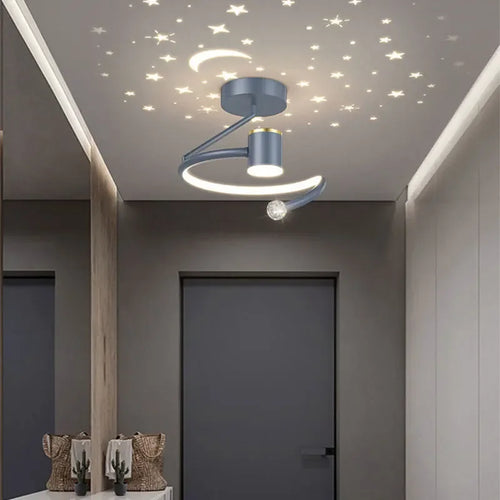 Plafonnier led minimaliste ciel étoilé éclairage intérieur - vue 3 sur 8