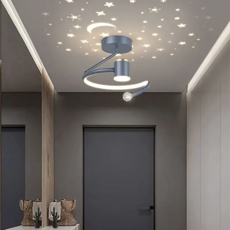 Plafonnier led minimaliste ciel étoilé éclairage intérieur - vue 3 sur 8