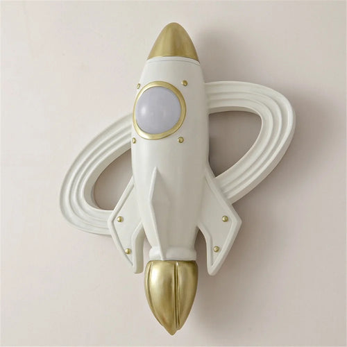 applique murale fusée spatiale led pour chambre enfant avec télécommande - vue 3 sur 7
