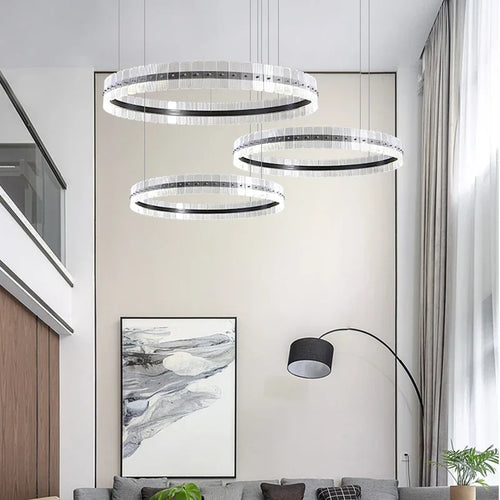 Italy Chandelier Acrylic Luxury Pendant Lamp LED Hanging Light  Living Dining Room Bedroom - vue 5 sur 14