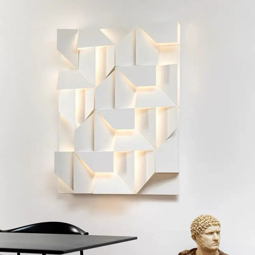 applique murale led ombres éclairage décorations d'allée art - vue 6 sur 13