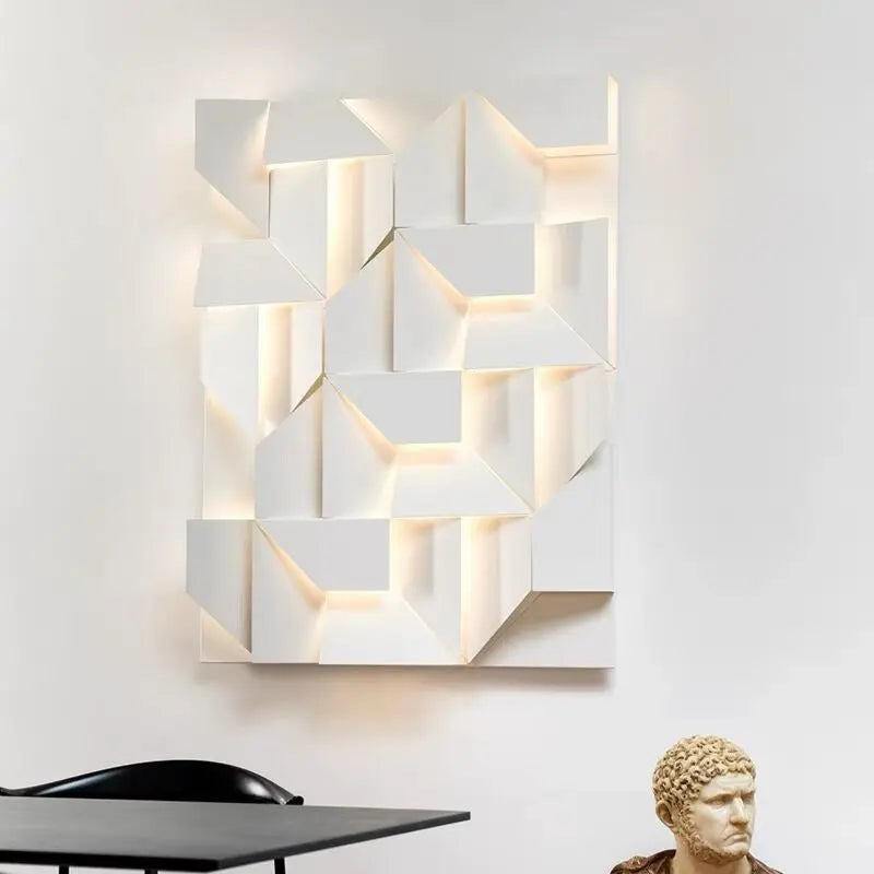 applique murale led ombres éclairage décorations d'allée art - vue 6 sur 13