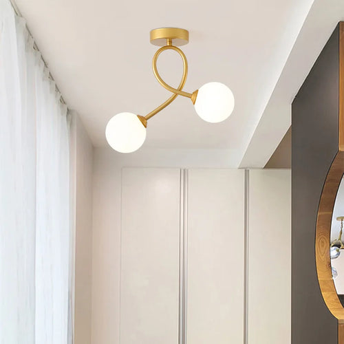 plafonnier moderne minimaliste en verre éclairage intérieur - vue 3 sur 8
